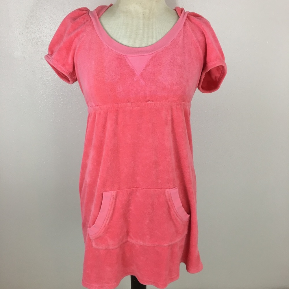 Juicy Couture coral terry cloth bathing suit cover
